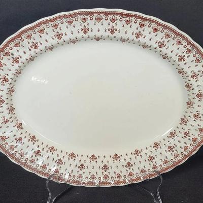 Sale Photo Thumbnail #73: Vintage Copeland Spode Ironstone Fleur-de-lis Serving Platter