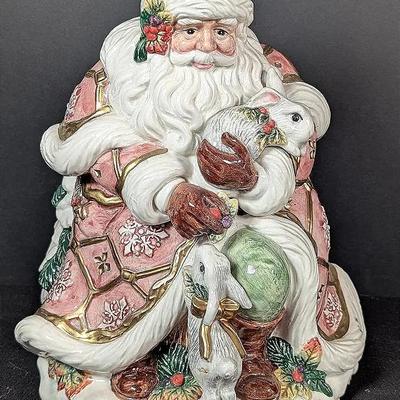 Sale Photo Thumbnail #204: Vintage 1996 Fitz and Floyd Santa Cookie Jar