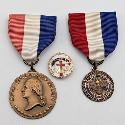 Sale Photo Thumbnail #47: 2 Medals and Pin