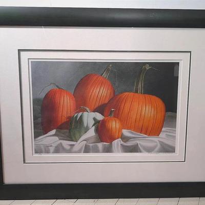 Sale Photo Thumbnail #210: Signed and Numbered Print of Pumpkins Watercolor by Michael Weber