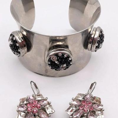 Sale Photo Thumbnail #50: Snap Cuff Bracelet with Snap Earrings