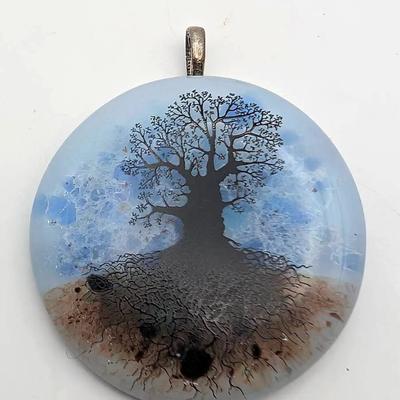 Sale Photo Thumbnail #48: Glass Tree Pendant