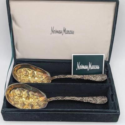 Sale Photo Thumbnail #145: Neiman Marcus Godinger Silver Art Co. Silverplate Serving Spoon Set with Case