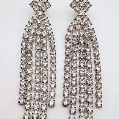 Sale Photo Thumbnail #45: Vintage Rhinestone Earrings