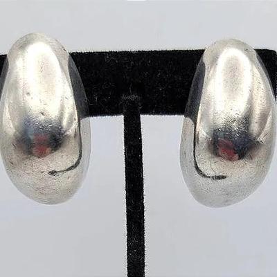 Sale Photo Thumbnail #27: Vintage Mexican Sterling Clip On Earrings