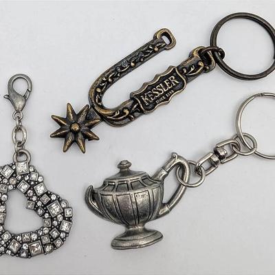 Sale Photo Thumbnail #33: Keychain Collection | Chico's Heart | Pewter Genie Lamp | Kessler Spur