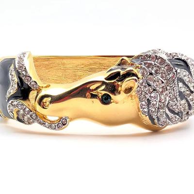 Sale Photo Thumbnail #103: Vintage Hinged Enameled Horse Bracelet