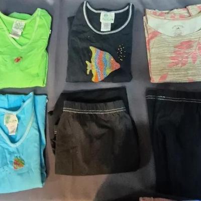 (3) Quaker Factory Shirts & (2) Shorts,  White Stage Tee