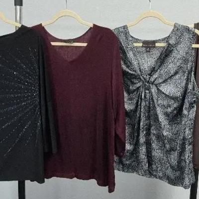 Women's Blouses Sizes XLarge By Dana Buchman Citiknit and Glitterscope