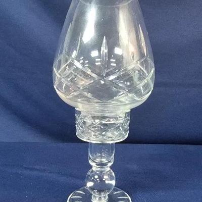Vintage Two-piece Crystal Hurricane Candle Lamp