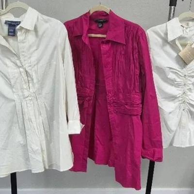 Women's Blouses Sizes Medium and Large By Susan Graver American Glamour and Collen Lopez
