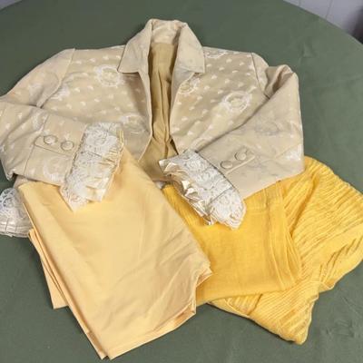 Kokomo Yellow Shirts Size XL, Steven Stolman Light Yellow Pants Size 14, Jacket Size Unknown 