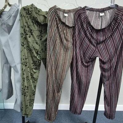 Women's Stretch Pants Sizes Large By Citiknits and Derd Over