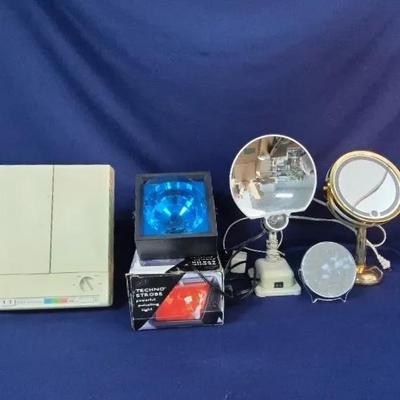 Literally FX Techno Strobe Lights Set of 2 Clairol True-to-Light VII Lighted Make Up Mirror & More