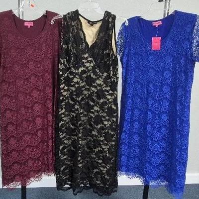Women's Lace Dresses Size Large By Carmen and Karen Kane 