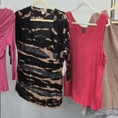 Women's Blouses Sizes Large and XL By Isaac Mizrahi Karen Kane Citiknit 