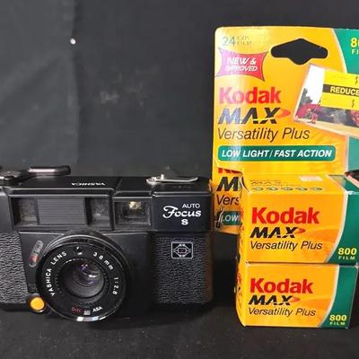 Yashica Auto Focus S 35mm Camera with Kodak Max 800 Film
