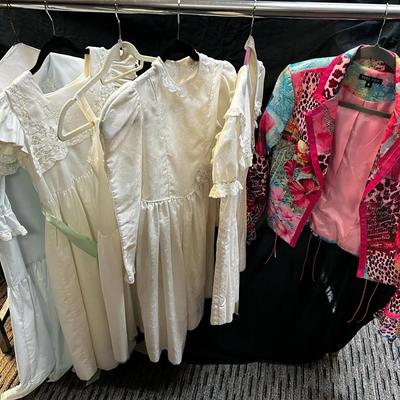 Women’s Vintage Jacket & Heirloom Children’s Dresses (6-Piece Lot)