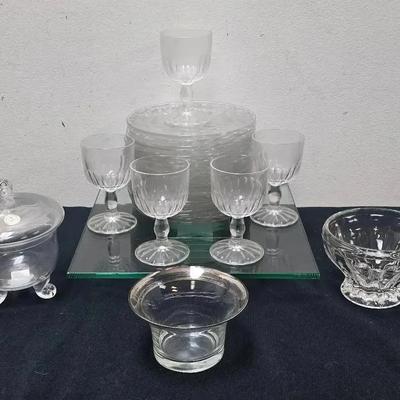 Mixed Vintage Clear Glass Lot – KIG, Vitrosax, Jeanette, Crystal Clear Romania