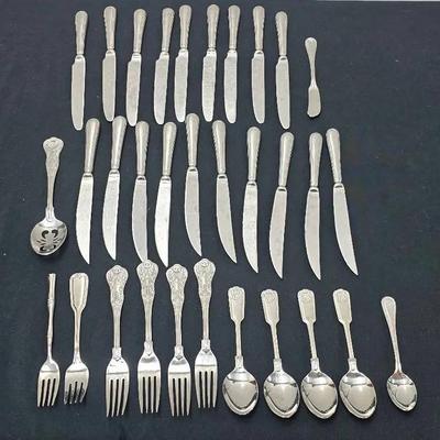 Towle Shell & Wallace Continental Bateman Pattern Silverplate Flatware Assortment