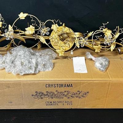Crystorama Floral & Ivy Gold-Tone Metal Light Fixtures (2)
