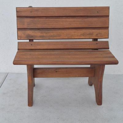 Solid Wood Child/Doll/Prop Slatted Bench - 16" x 15½" x 9"