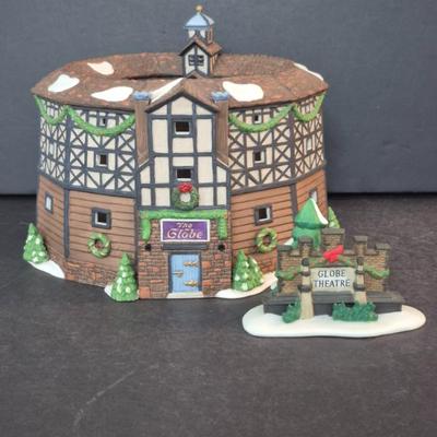 Vintage 1997-8 Retired Dept. 56 Dickens Village "The Old Globe Theatre" with Sign #58501