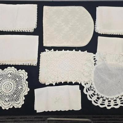 Vintage LIBRO Hand Embroidered Guest Towel, Embroidered Table Runners & Crocheted Doilies