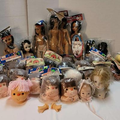 Assorted Vintage Dolls And Doll Parts