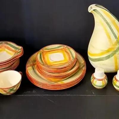 Metlox Vernonware Plaid Homespun Kitchenware Collection