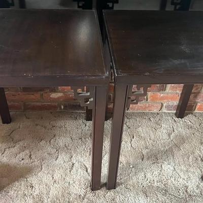Set of 2 Wood End Tables