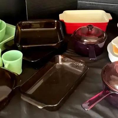 Colorful Casseroles Featuring Fire-King & Corning