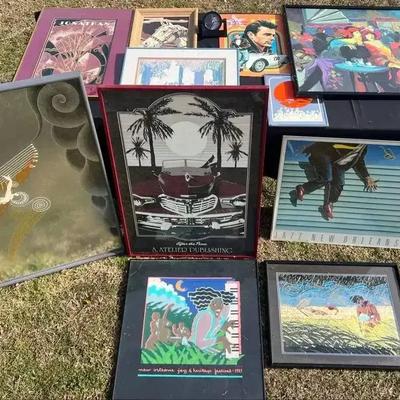 Framed Music, Jazz & Graphic Art Collection Featuring New Orleans Themed Prints