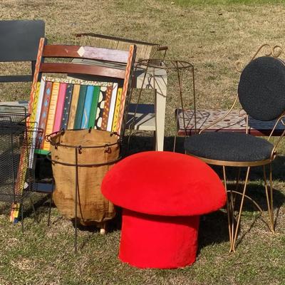 Accent Furniture & Seating Collection Featuring Red Mushroom Stool