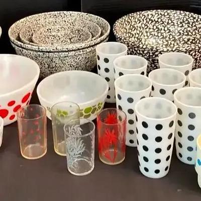 Mid-Century Style Glassware & Bowl Collection, featuring Fire-King Pieces