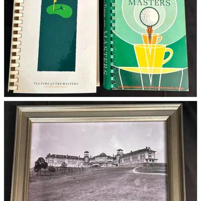 Framed Photograph of the Hampton Terrace, Augusta, Georgia with Masters Cookbooks