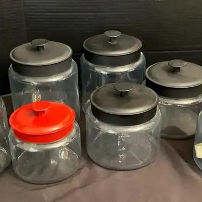Glass Kitchen Canister Collection with Secure Lids