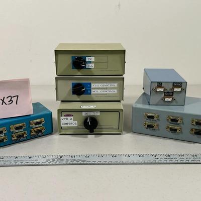 Serial data switch and splitter boxes lot of 6