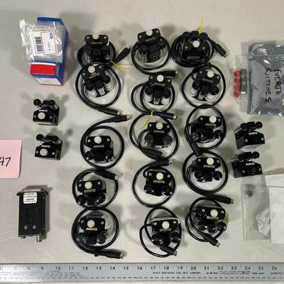 Evertz Film Readers Lot of 19 16/35 Heads + Bearings, Switches, Converter