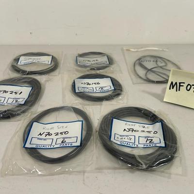 Rubber o ring cords belts assorted