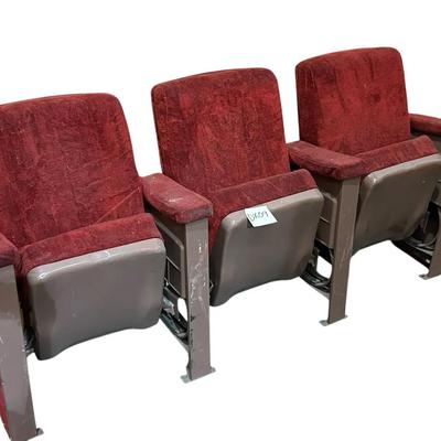 Three Plush Theatre Seats set 3 of 3