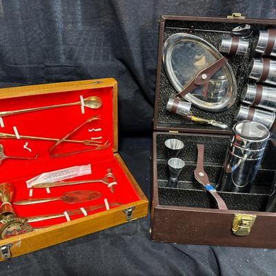 Vintage Bartender Travel Kits 