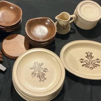 Pfaltzgraff Stoneware Dinnerware & Wooden Serveware Collection