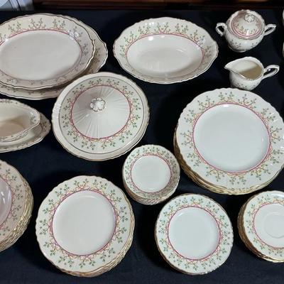Federal China “Pendleton” Pattern by Syracuse China – Service for 8 (Missing 1 Teacup)