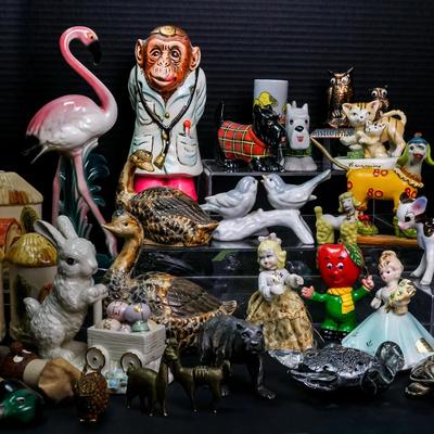 Vintage Kitschy Animal Figurines With Lenox, Reed & Barton & More
