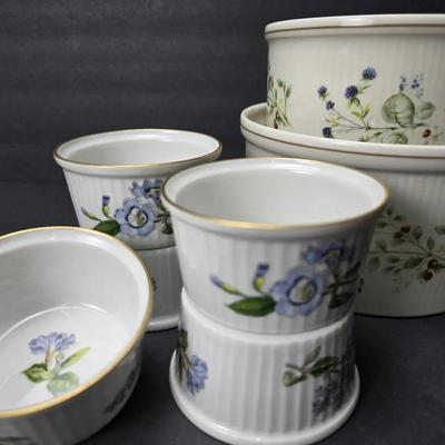 Spode Stafford Flowers Ramekins & Royal Albert Sweetbitter Souffle Dishes