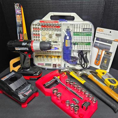 Craftsman 19.2v Cordless Drill CS1233, Alltrade Rotary Tool Set, Hand Tools & More