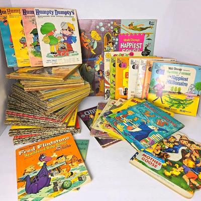 Vintage Children’s Books And Records Including Little Golden Books