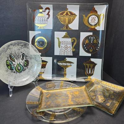 MCM Georges Briard & Inland Glass Servingware