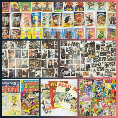 Vintage Topps Beatles Trading Cards, 1986 Garbage Pail Kids, 1960s Mad Magazines, 12 Cent DC Comics